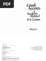 Greek Accents, A Student's Manual by D. A. Carson