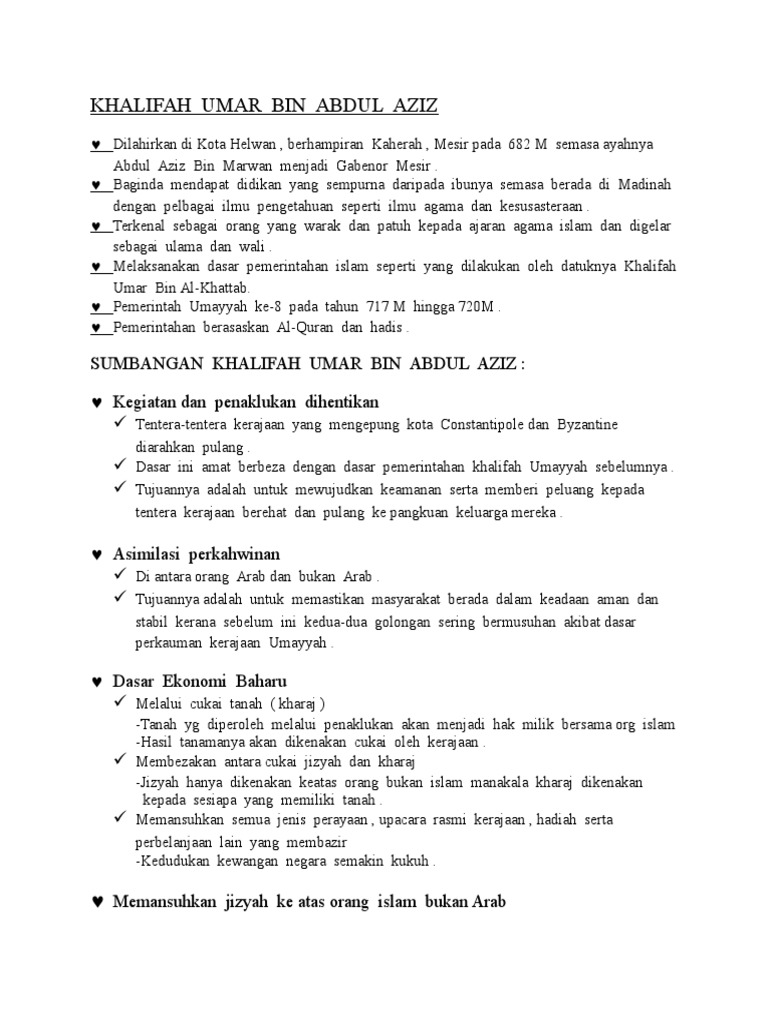 Khalifah Umar Bin Abdul Aziz Pdf