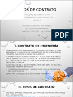 Tipos de contrato en proyectos