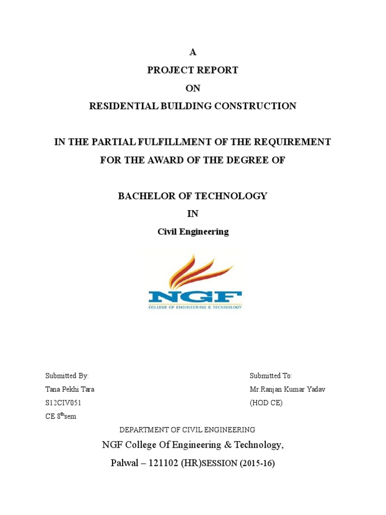 Residential Building Construction Report | PDF | Art