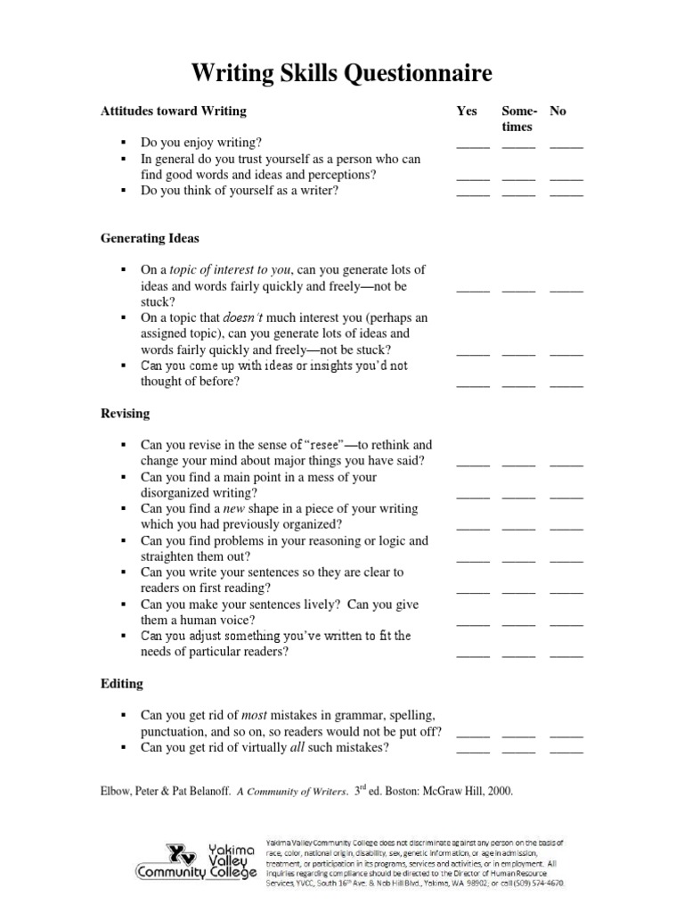 How to write a questionnaire pdf picture