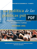 La política de las políticas públicas. Progreso económico y social en América Latina. Banco Interamericano de Desarrollo, 2006