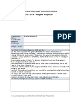 l3 Unit 13 14 Project Proposal Pro Forma