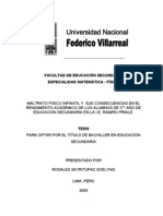 Maltrato Físico Infantil y Sus Consecuencias en El Rendimiento Académico