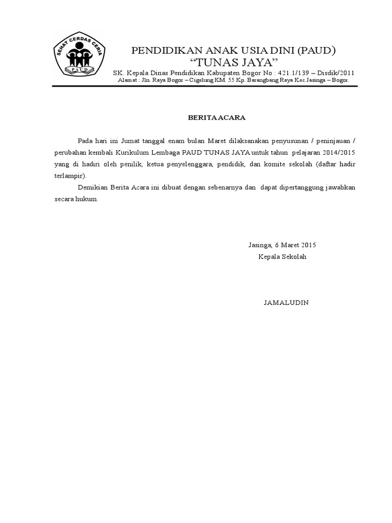DOKUMEN PENINJAUAN KURIKULUM