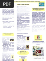 desdobrável exercício fisico - saúde