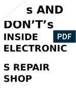 Do'S and DON'T's: Inside Electronic