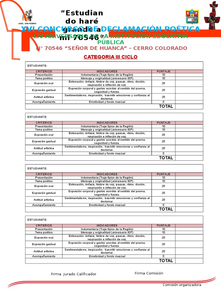 Bases Ficha de Calificación Poesía Lingüística