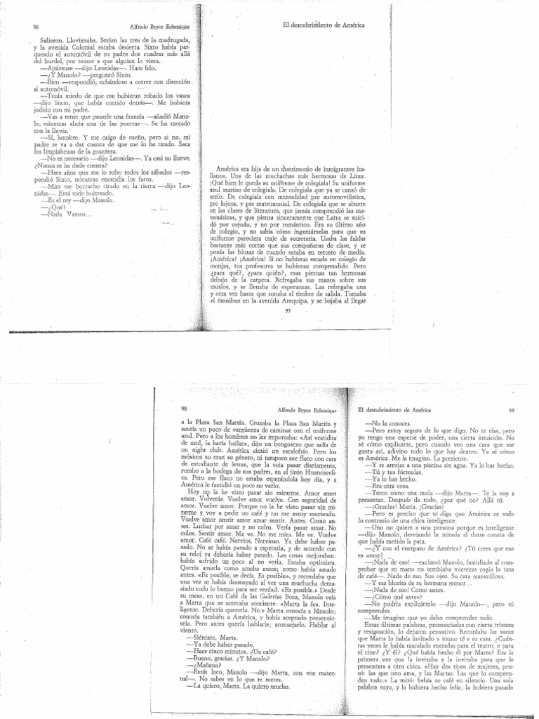 Bryce Echenique El Descubrimiento de América PDF