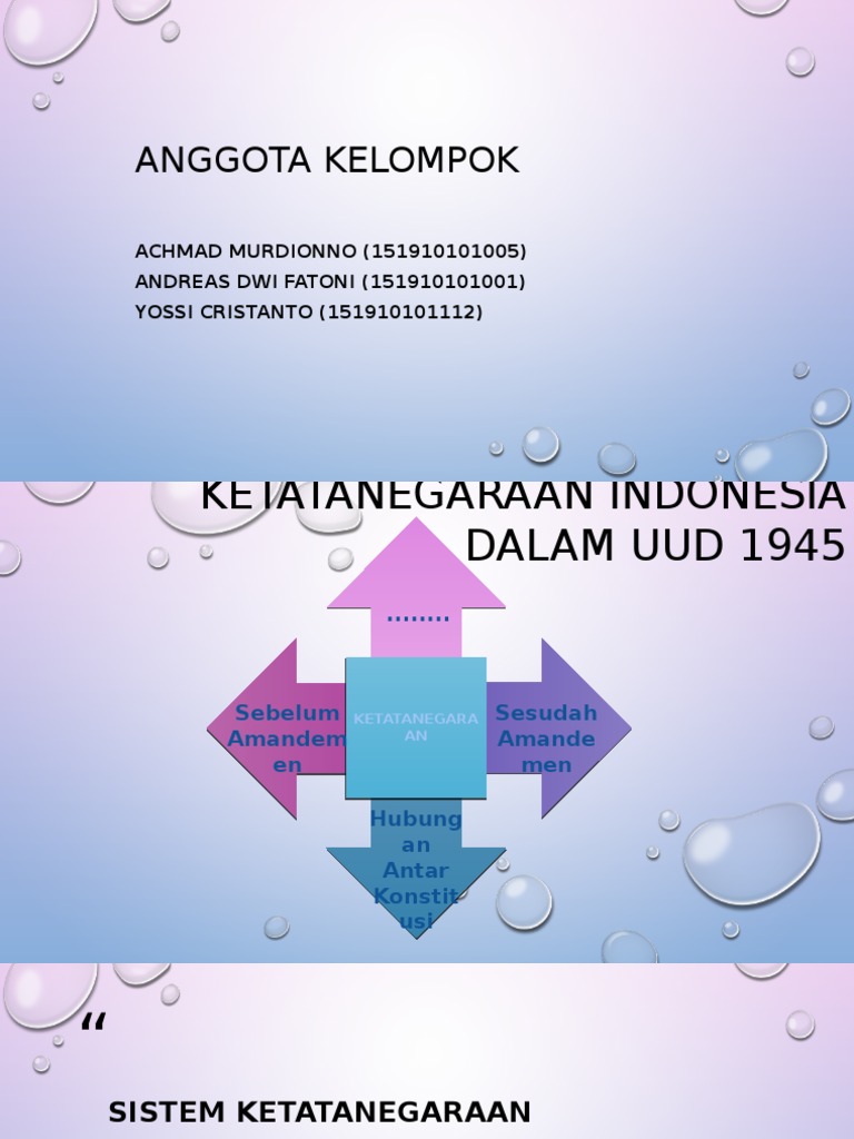 Sistem Pemerintahan sebelum dan sesudah Amandemen UUD 1945