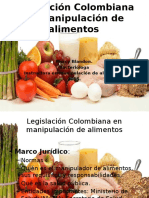 Legislación Colombiana en Manipulación de Alimentos