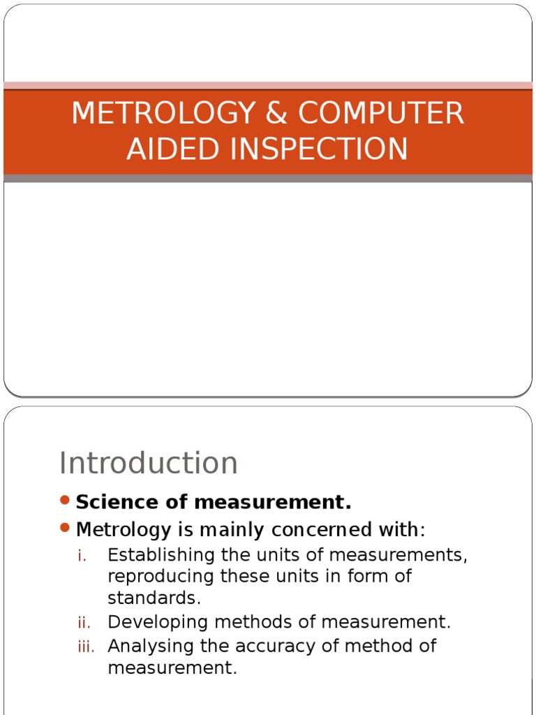 Metrology & Inspection Essentials | PDF