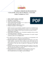 Lista Cu Finisajele Oferite de Promitentii - Ciocanesti