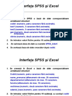 Interfata Excel SPSSH