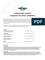 Operational Update Dunquin Site Survey Underway: Embargo 7am 6 July 2010