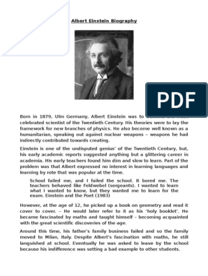 Реферат: Albert Einstein 3 Essay Research Paper Albert