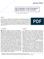 1 a New Empirical Constraint Prevalence Technological Species Universe (Frank 2016)