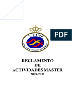 Reglamento de Actividades Masters-2009-2013