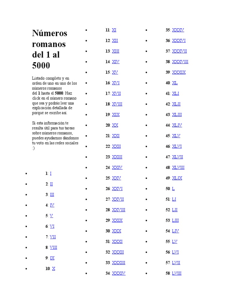 Como Se Escribe 47 En Numeros Romanos