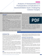 Analysis of Intraoperative and Postoperative Complications in Pseudoexfoliation Eyes Undergoing Cataract Surgery