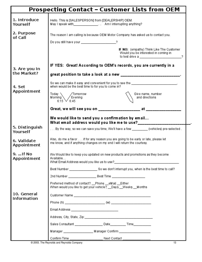 13 Prospecting Customer List | PDF | Business