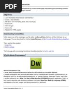 Download Adobe Dream Weaver Basics CS4 by arunvenu1 SN31580270 doc pdf