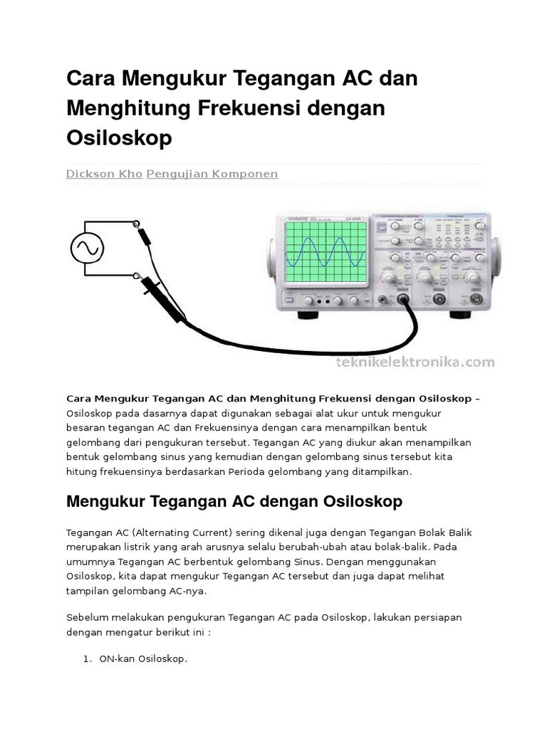 Cara Mengukur Tegangan AC Dan Menghitung Frekuensi Dengan  