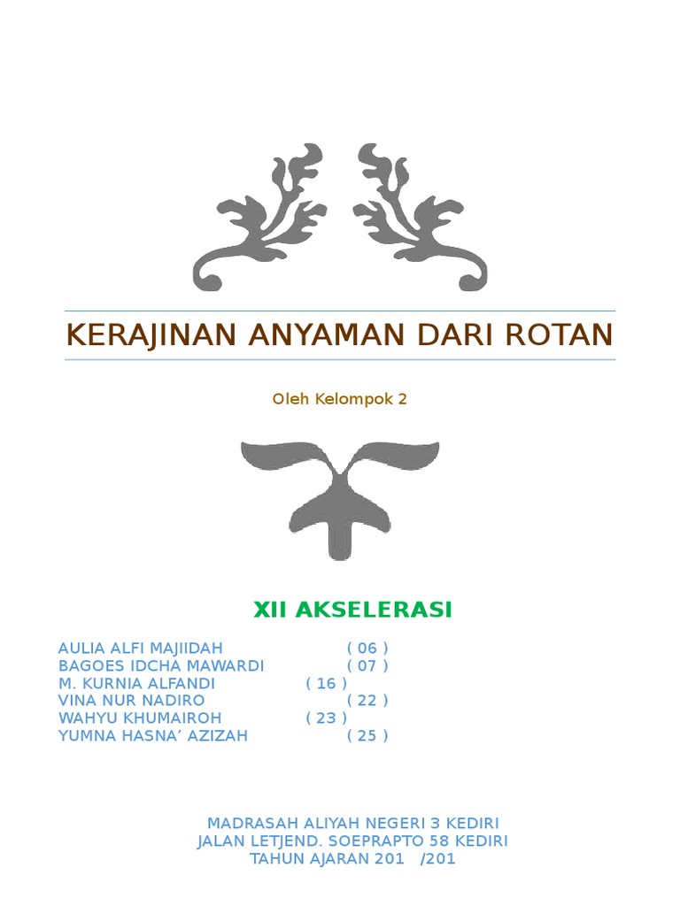  Kerajinan  Anyaman Dari Rotan 