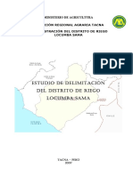 Estudio de Delimitación Del Distrito de Riego Locumba Sama