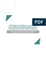 REFORMA INTEGRAL AL SISTEMA DE COMPRAS GUBERNAMENTALES Y CONTRATACIÓN DE OBRA PÚBLICA