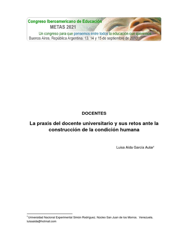 Retos del Docente Universitario en Educación | PDF | Hermenéutica ...