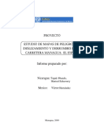 Estudio de Mapas de Peligro Por Deslizamiento y Derrumbes Carretera Managua Ineter