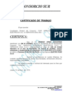Certificado Consorcio Sur - Dionicio