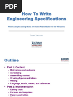 How to Write Engineering Specifications