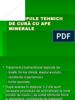 Principiile Tehnicii de Cură Cu Ape Minerale