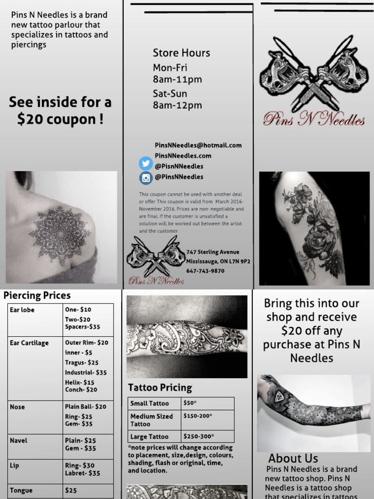 Tattoo & Piercing Deals | PDF | Home & Garden