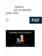 Torneo Ajedrez Neoclásico en Madrid Junio 2016