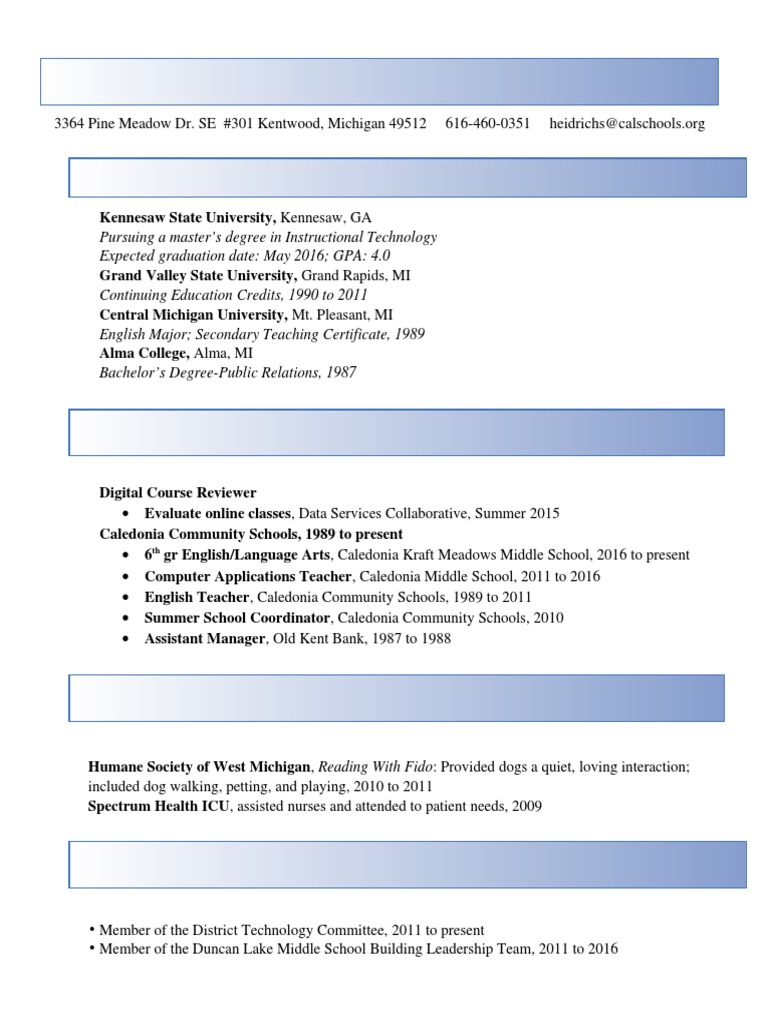 Resume Basic 2016 | PDF
