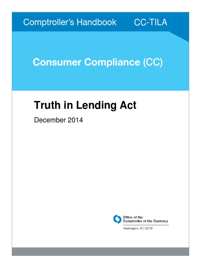 Truth in Lending Handbook | PDF | Truth In Lending Act | Annual ...