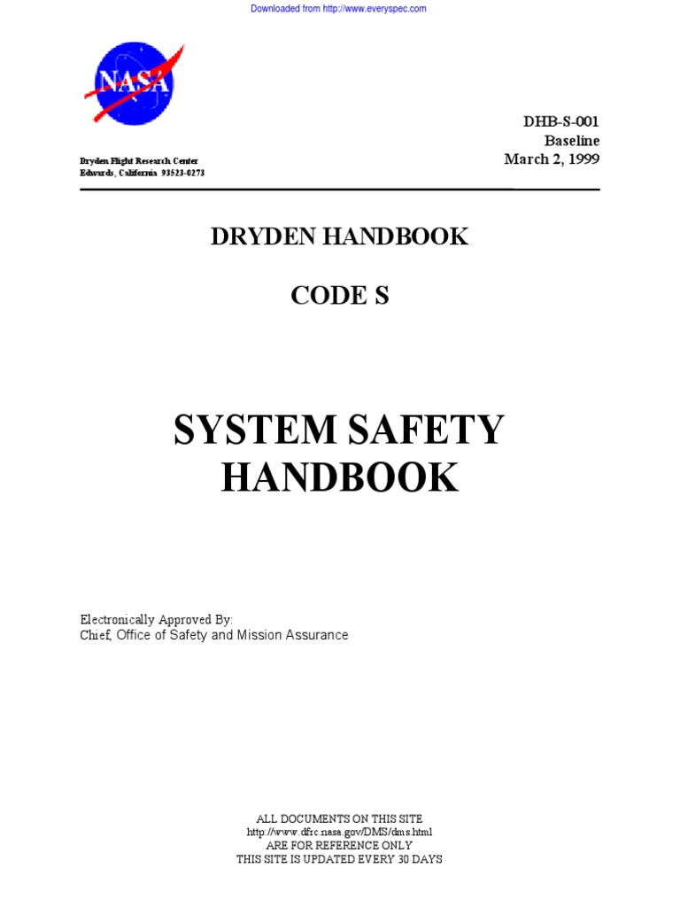 SYSTEM SAFETY HANDBOOK NASA 0.pdf Project Management Safety