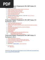 Materi Powerpoint IPA SMP Kelas VII Kurikulum 2013