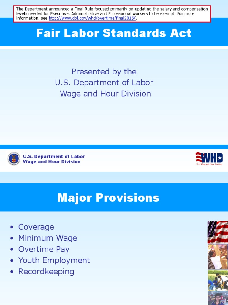 Comprehensive (1) Fair Labor Standards Act Overtime