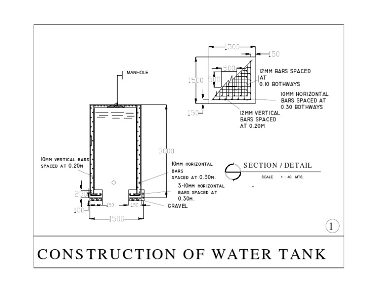 Underground Water Tank Details | PDF | Science & Mathematics ...