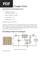 Solar Battery Charger Circuit