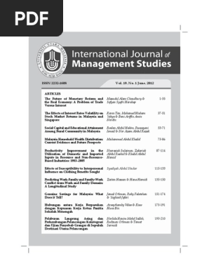 Ijms Vol 19 No 1 June 2012 Pdf Money Central Banks