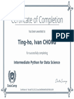 Certificate-Intermediate Python For Data Science