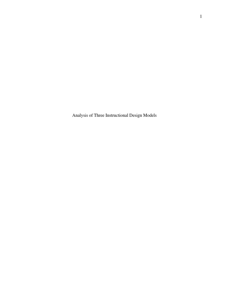 Analysis of Three ID Models PDF | PDF