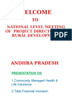 Welcome: National Level Meeting of Project Directors of Rural Development