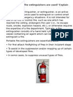 Question: Why Fire Extinguishers Are Used? Explain Their Types