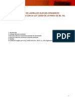 Muros de Ladrillos Huecos Cerámicos Que Cumplen Con La Ley 13059